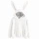 thumbnail image 1 of Sudadera para mujer, sudadera Evansamp con capucha de conejo con orejas largas, de algodón, lisa, tipo jersey, de forro polar, para adolescentes., 1 of 5