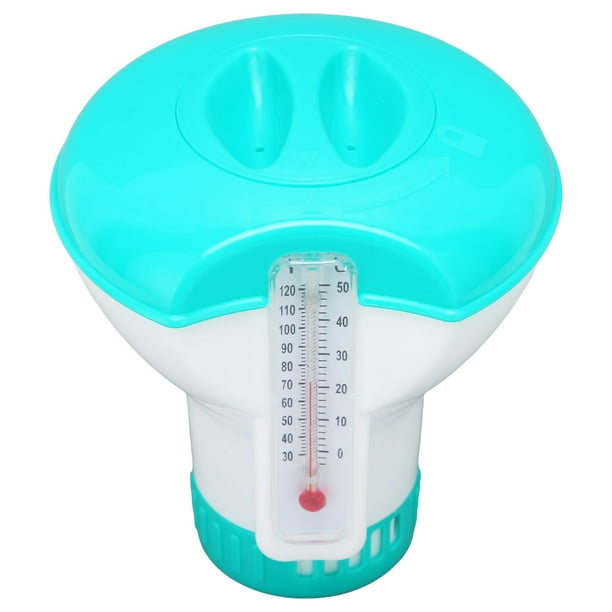 Piscina Cloro Flotante, Dispensador Químico de Spa Gran Capacidad reutilizable Fácil de Limpieza con termómetro para Bañeras de Hidromasaje para Fuentes
