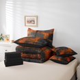 thumbnail image 5 of 7 Piece Bed In A Bag Full Retro Black Dark Grey Orange Abstract Bedding Set With Sheets For Adults Men Grunge Ombre Graffiti Comforter Set Modern Oil Painting Art Bedding Comforter Sets, 5 of 5