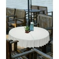 thumbnail image 2 of Beige Outdoor Tablecloth with Umbrella Hole and Zipper, Solid Color Table Cover for Round Tables Waterproof Tabletop Collection for Patio, Garden, Picnic, Camping 60R, 2 of 6
