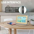 thumbnail image 4 of Mistaha Weather Station Wireless Indoor Outdoor Thermometer 6 Inch Color LED Display Temperature Humidity Monitor with Barometric Pressure USB Charging Port Moon Phase Comfort Bar 4 Levels Brightness, 4 of 8