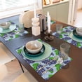 thumbnail image 6 of Placemats Set Of 4 / 6, Grape Print Blue Placemats For Dining Table Indoor/Outdoors Heat Resistant Washable Placemats 18" X 12", 6 of 8