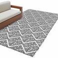 thumbnail image 2 of Area Rug for Living Room, Black White Non-Slip Indoor Large Carpet for Bedroom/Dining Room, Modern Abstract Art Farmhouse Washable Low-Profile Rectangle Floor Mat Runner Rugs - 2.7 x 5 Ft, 2 of 7