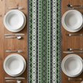 thumbnail image 5 of Green Black Boho Table Runner Vintage Tribal Striped Southwestern Tablerunners 13 x 70 Inch, Table Decorations Tabletop Scarf for Summer Gathering Holiday Farmhouse Kitchen Dining Decor, 5 of 8