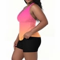 thumbnail image 7 of Mifsaly 2 Piece Swimsuit for Women Plus Size Tankini Swimsuits Gradient Swimwear Sets Halter Swim Tops & Shorts Summer Surfing Beach Vacation Bathing Suits XXL, 7 of 7