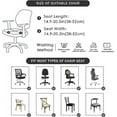 thumbnail image 4 of Namzi Office Desk Chair Seat Covers Stretch Water Resistant Jacquard Computer Chair Seat Cushion Slipcovers-Navy, 4 of 4