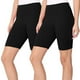 thumbnail image 1 of Gibobby Pantaleta de encaje para mujer Pantalones cortos casuales de cintura alta para mujer, paquete de 2(Negro,G), 1 of 3