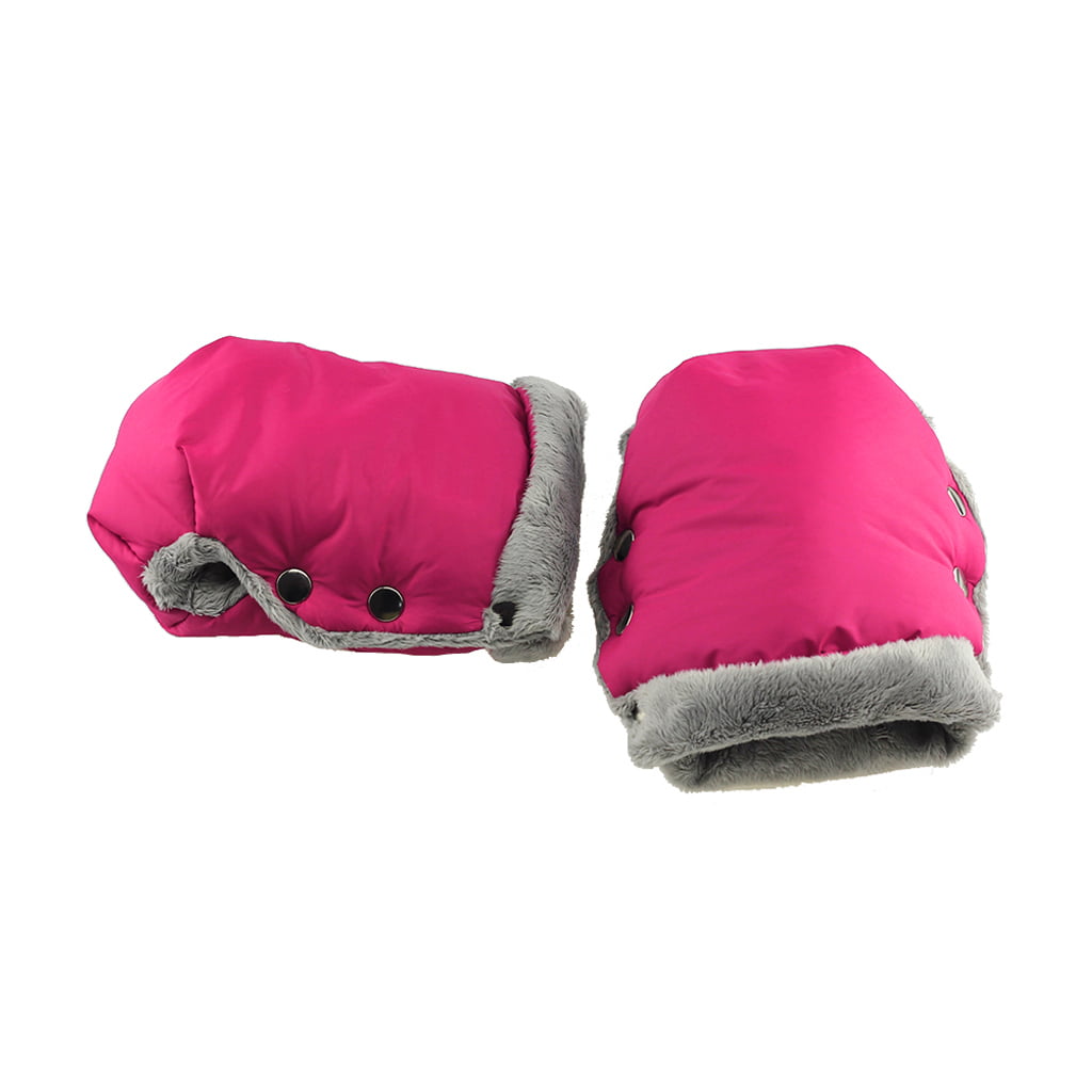 2x Waterproof Warmer Fleece Gloves Children Cart Hand Muff Stroller Winter Cover 