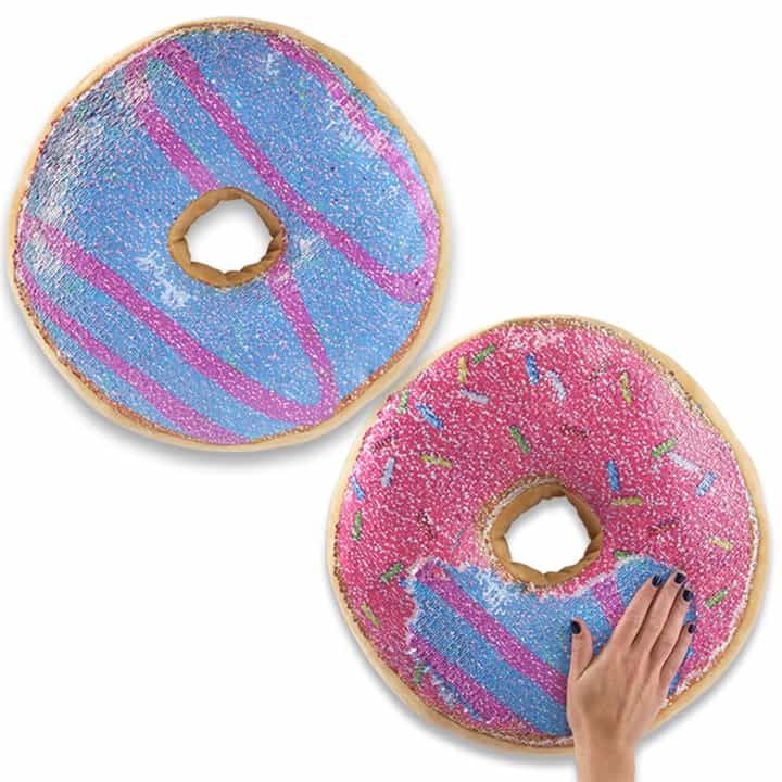 Sequin Donut Pillow - Kids Accessories 