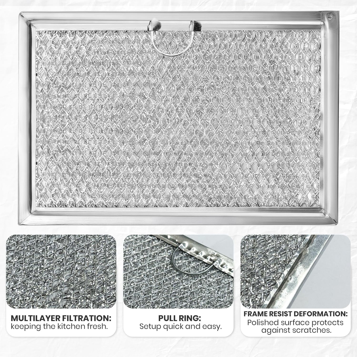 Microwave Grease Filter Replacement 7.7x5.12 for  OTR1603S OTR1603B, Thermomate OTR773W OTR773S OTR773B, 2-Pack
