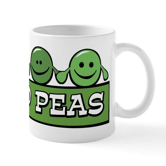 CafePress - World Peas Mug - 11 oz Ceramic Mug - Novelty Coffee Tea Cup