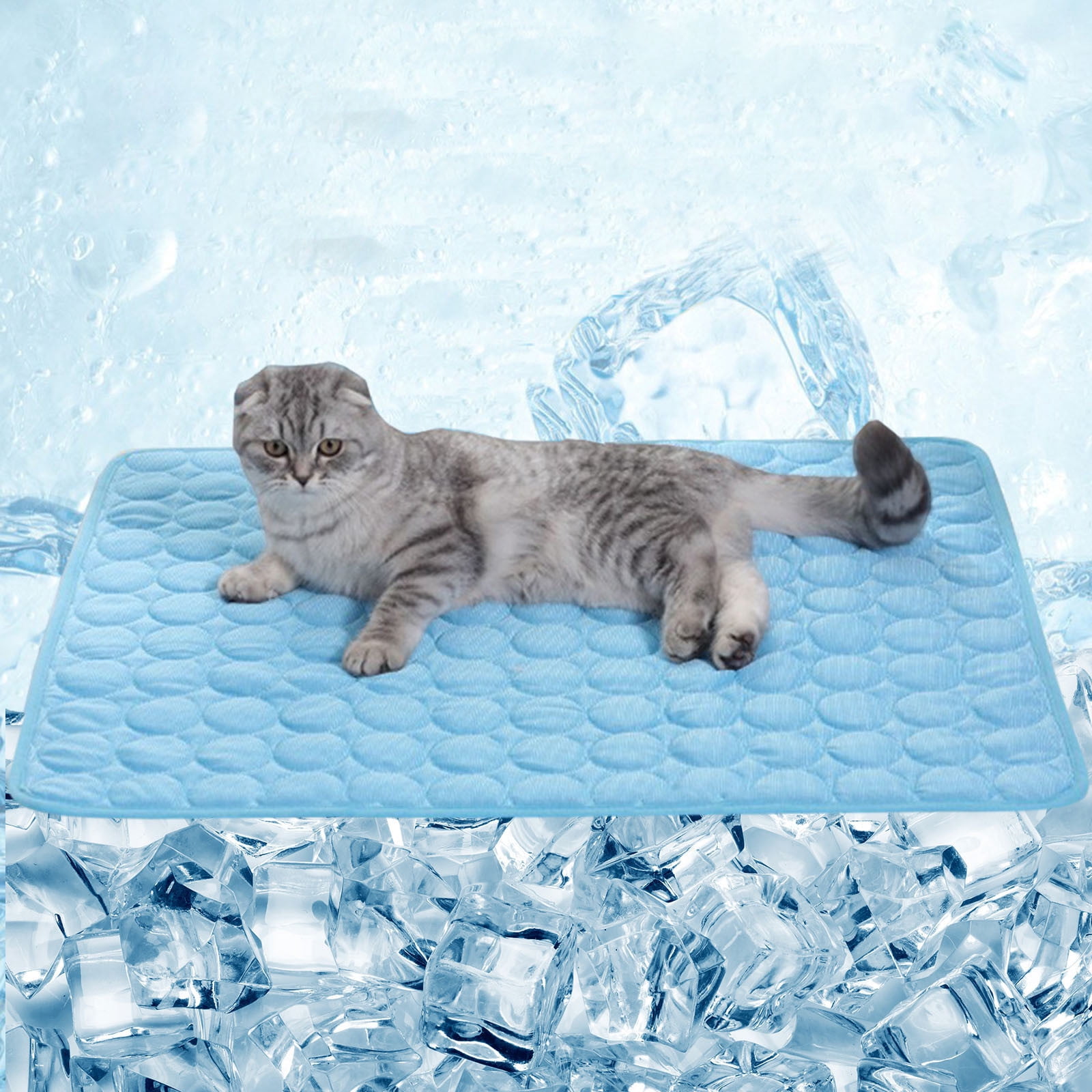 Extra Large Cooling Mat for Dogs, Pressure Activated Gel Dog Cooling Mat, No Need to Freeze Or Refrigerate This Cool Pet Pad, Keep Your Pet Cool, Use Indoors, Outdoors or in the Car(47"Lx35"W)