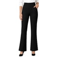 thumbnail image 6 of Edvintorg Dress Pants Women High Waisted Business Casual Trouser Solid Color Stretch Flare Pant with Pocket Women's Clothes Black S-2XL, 6 of 6