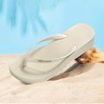 thumbnail image 4 of Sandalias de playa Flip Flip Flip No Slip grueso Sole para la piscina de playa (37) Beige, 4 of 7