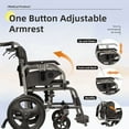 thumbnail image 2 of Olurrisa Adults wheelchair under 800$ - Foldable Sport Wheelchair with safety belt, 15" PU Rear Wheels for Outdoor/Indoor Mobility, 2 of 8