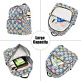 thumbnail image 5 of FORMRS Mini Backpack Purse for Women Travel Daypack Casual Shoulder Bag, Blue Checkered Daisy, 5 of 7