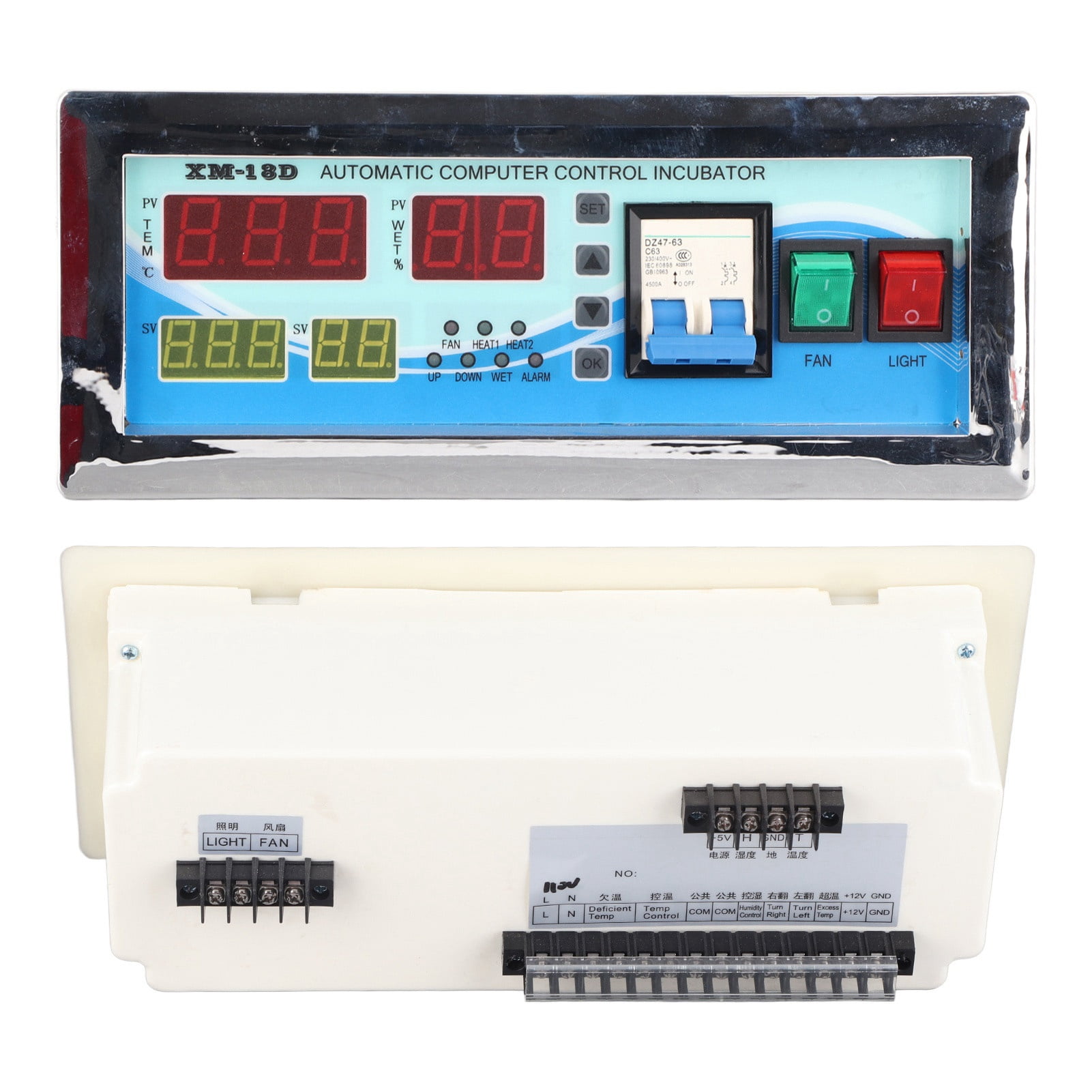 LAZIOEGR Premium Egg Incubator Controller Automatic Hatcher Temperature Humidity Thermostat for Hatching Chicken Duck Fowl 110V (12.6 inches / 32.0 cm) with Digital Display and Intelligent Controls