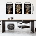 thumbnail image 2 of Gold Lines Flowers Canvas Wall Art, Modern Black and Gold Floral Painting Pictures Luxury Wall Decor Posters Print Artwork for Living Room Bedroom Home Decor (only canvas), 2 of 6