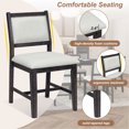 thumbnail image 5 of Harper & Bright Designs 7 Pieces Retro Dining Table Set for 6, Rectangle Wood Dining Table Set for 6 with Upholstered Chairs for Dining Room and Kitchen, Espresso, 5 of 15