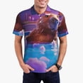 thumbnail image 1 of Bingfone Capybara Bathtub Fun for Men's Button-down POLO Shirts, Quick-drying Shirts and T-shirts for Summer, Suitable for Vacation and Business-Large, 1 of 6