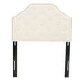 thumbnail image 2 of Tufted Upholstered Headboard Twin Size, Solid Wood Head Board with Durable Metal Legs, Adjustable Height Twin Headboard with Nailhead Trim, Fabric Headboard in Modern Button Tufted Design, 2 of 6
