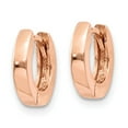 thumbnail image 2 of Real 14kt Rose Gold Round Hinged Hoop Earrings; for Adults and Teens; for Women and Men, 2 of 4