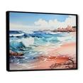 thumbnail image 2 of Designart "Azure Seashore Surge Blend" Beach Floater Framed Canvas Wall Art, 2 of 5