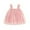 Pink, variant on REDARER Girls Tulle Dress with Gold Polka Dots & Ruffled Straps Princess Party Holiday Outfit,3-4 Years