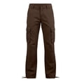 thumbnail image 7 of Women's Cargo Pants, Straight Leg Solid Trousers with Multi Pockets, Casual Long Pants for Work Outdoor Hiking Wear | VerBelle,Coffee 3XL, 7 of 7