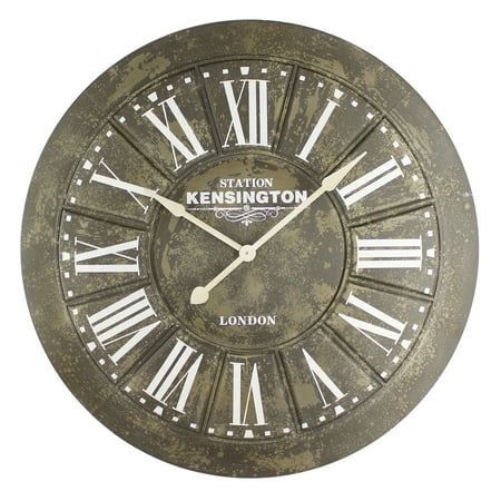 Yosemite Home Decor Big Iron 39.5 in. Screen Printing Wall Clock