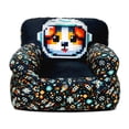 thumbnail image 2 of Puff Sillón Infantil Niños Niñas Cuarto Juegos Relleno Negro-Perro, 2 of 6
