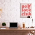 thumbnail image 2 of Stupell Industries Self Love Club Quote Bold Pink Red Text Color Pop Canvas Wall Art Design by Daphne Polselli, 30" x 40", 2 of 4