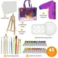 thumbnail image 4 of glokers Kids Painting Supplies Set - Arts Set with Acrylic Paints, Easel, Paintbrushes, Canvases, Palettes, Smock & Travel Storage Bag - Premium Children's Arts & Crafts Supplies, 4 of 6