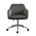 thumbnail image 5 of Linon Abram Task Chair with Adjustable Height & Swivel, 275 lb. Capacity, Gray Velvet Fabric, 5 of 12