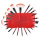 thumbnail image 1 of Professional Makeup Brush Set - 22pcs Red Cosmetic Brushes Kits No Shedding Foundation Eyeshadow Brushes with Storage Bag for Girls Ladies, 1 of 4