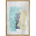 thumbnail image 5 of PixonSign Framed Canvas Print Wall Art Teal, Blue, Yellow Color Blocks Abstract Shapes Illustrations Modern Art Minimalist Multicolor Pastel for Living Room, Bedroom, Office - 24"x36" Natural, 5 of 5