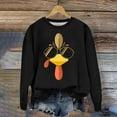 thumbnail image 4 of WEAIXIMIUNG Sweat à Capuche pour Femmes, Graphique, Mignon, Dinde, Imprimé Action de Grâce, Col Rond, Pull-Over, Manches Longues, Décontracté, 4 of 5
