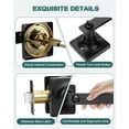 thumbnail image 4 of Matte Door Handles Passage Door Handles Interior Door Handles NonLocking Lever Set [for Hallway or Closet Doors] Reversible for Right/Left Sided Doors, 4 of 8