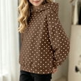 thumbnail image 3 of VIPOIN Polka Dot Hoodie for Girls Long Sleeve Pullover Drop Shoulder Cute Pattern Sweatshirt Casual Tops, 3 of 8