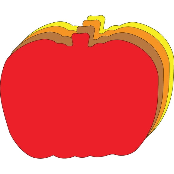 SHAPES ETC. Fall Thanksgiving Pumpkin Assorted Color Super Cut-Outs - 8in x 10in