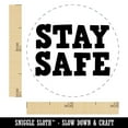 thumbnail image 2 of Stay Safe Fun Text Self-Inking Rubber Stamp Ink Stamper - Black Ink - Mini 1/2 Inch, 2 of 7