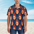 thumbnail image 2 of Haiem American Football and Fire Flames Printed Hawaiian Shirt for Men - Men’s Casual Beach Summer Shirts - Stretch Fabric with Modern Fit-XX-Large, 2 of 7