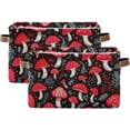 thumbnail image 2 of Red Mushroom Storage Basket with Handles Collapsible Storage Bins Canvas Fabric Storage Organizer for Shelves Closet Bedroom Living Room 1Pack Decor Gifts, 2 of 7