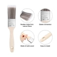 thumbnail image 4 of Uxcell 2Pcs Paint Brushes 1.5" Flat Paint and Chip Brushes for DIY Paint Flat Art Furniture Fences Deck Wall Trim, Brown, 4 of 6