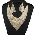thumbnail image 2 of AYYUFE Pack Of 2 Women Triangular Scarf Sequins Statement Bib Necklace Earrings, 2 of 8