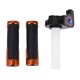 thumbnail image 1 of Kit de cubiertas de empuñaduras de mano de motocicleta Unique Bargains 7/8" 22mm 15/16" 24mm Aleación de aluminio, goma para manillar de motocicleta, scooter, bicicleta, ATV Naranja 1 juego, 1 of 1