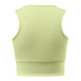 thumbnail image 5 of Beach Vacation Clothes for Women Cute Workout Tops for Women Crop Tops Sports Girl Size 13 Chemise Graphic Top Top Junior Control Shirt Cropped Muscle Control Curved Women's Sexy Sleeveless Green XL, 5 of 5