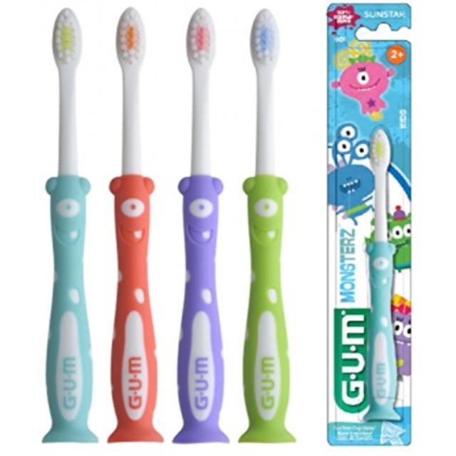 gum kids' monsterz toothbrush (3 pack)