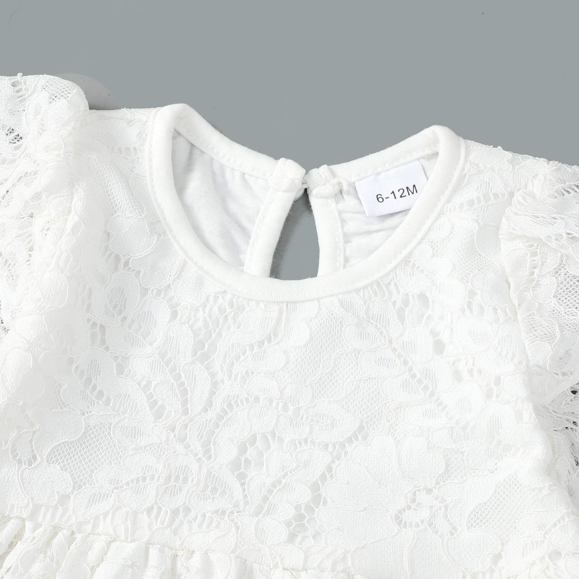 6 Months Infant Baby Girls Clothes Baby Girls Outfits 6-12 Months Girls Long Sleeve Solid Color Top Jeans Pants 2PCS Set White
