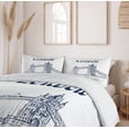thumbnail image 6 of Ambesonne London Duvet Cover Sets, Europe Big Ben Landmark, 2-Queen, Black White, 6 of 7